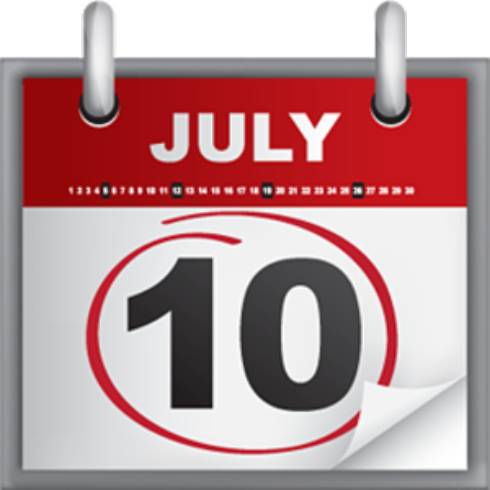 Calendar date July 10