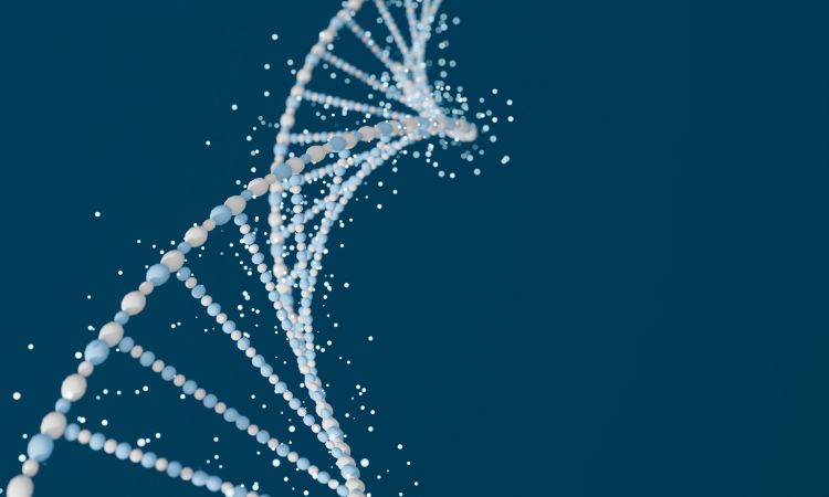 Abstract DNA molecule.