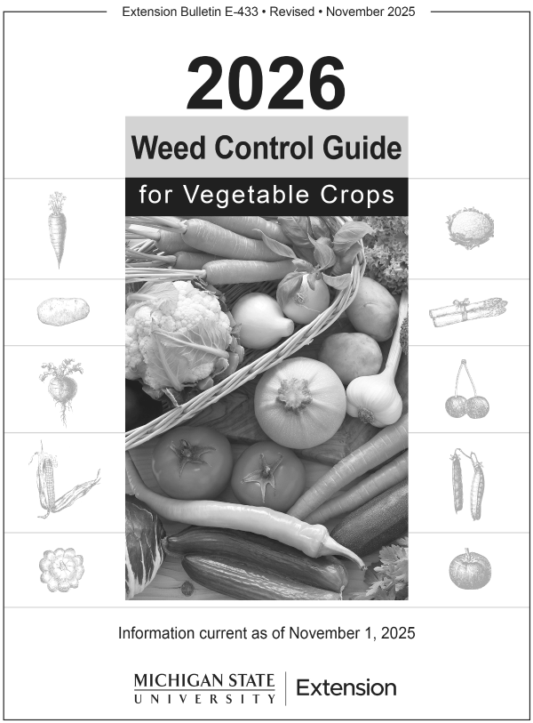 Cover photo of E0433 Weed Control Guide for Vegetable Crops 2026