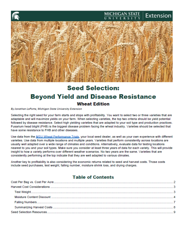 Front cover of wheat edition