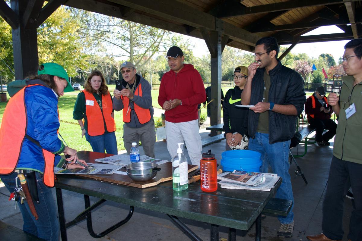 Tomena Scholze demonstrates fish filleting