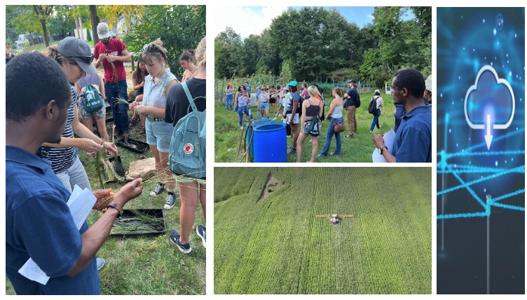 Collage of Images showing some type of outdoors gathering