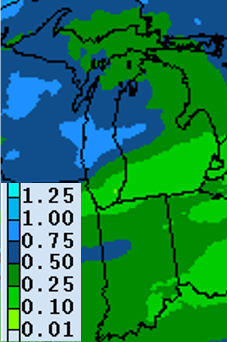 Precipitation forecast for April 14-21.