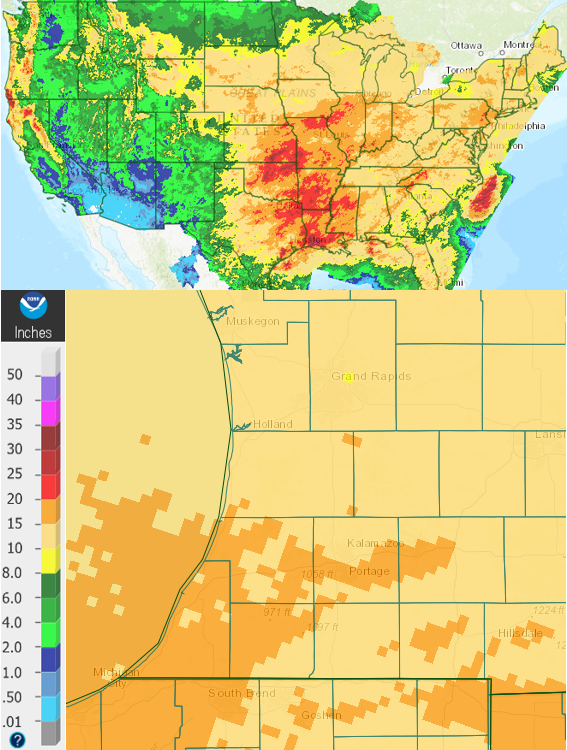 Precip depart