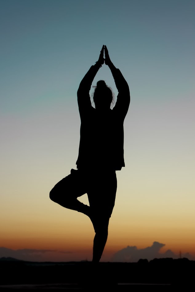 Young person doing yoga