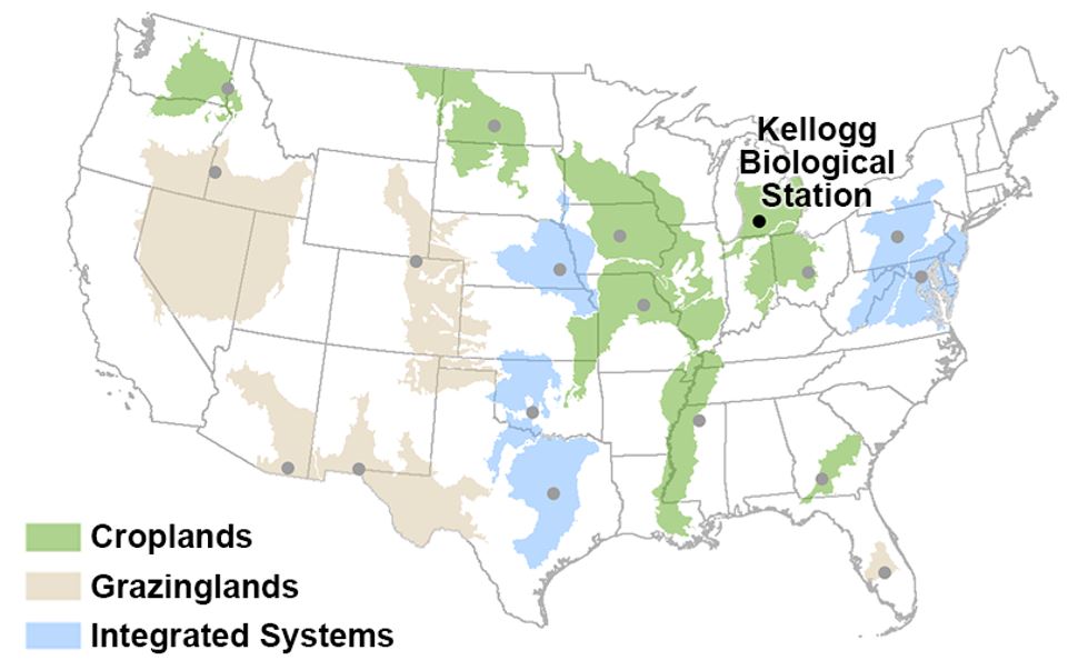 Map of LTAR Networks.