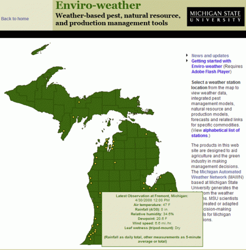 Enviro-weather map
