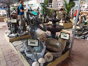 Statues in garden center