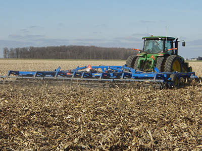 Tractor in field